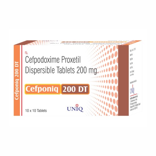 Cefponiq 200 DT,Cefpodoxime Proxetil Dispersible Tablets 200 mg